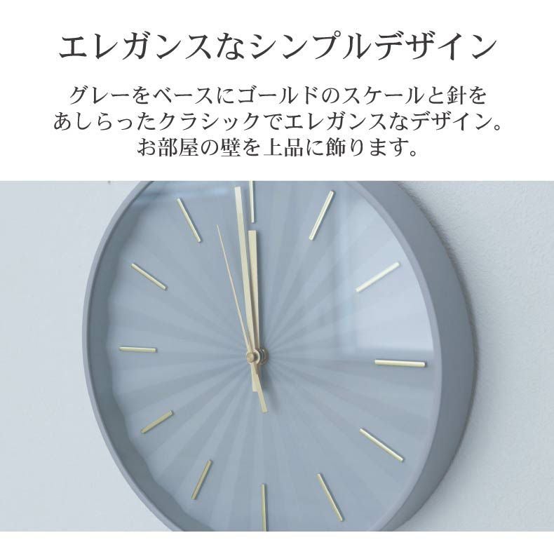 電波掛け時計 ゴールド針 ゼニス