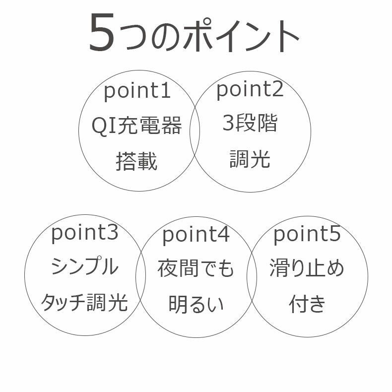 デスクライト | ワイヤレスチャージングテーブルライト ピスケス