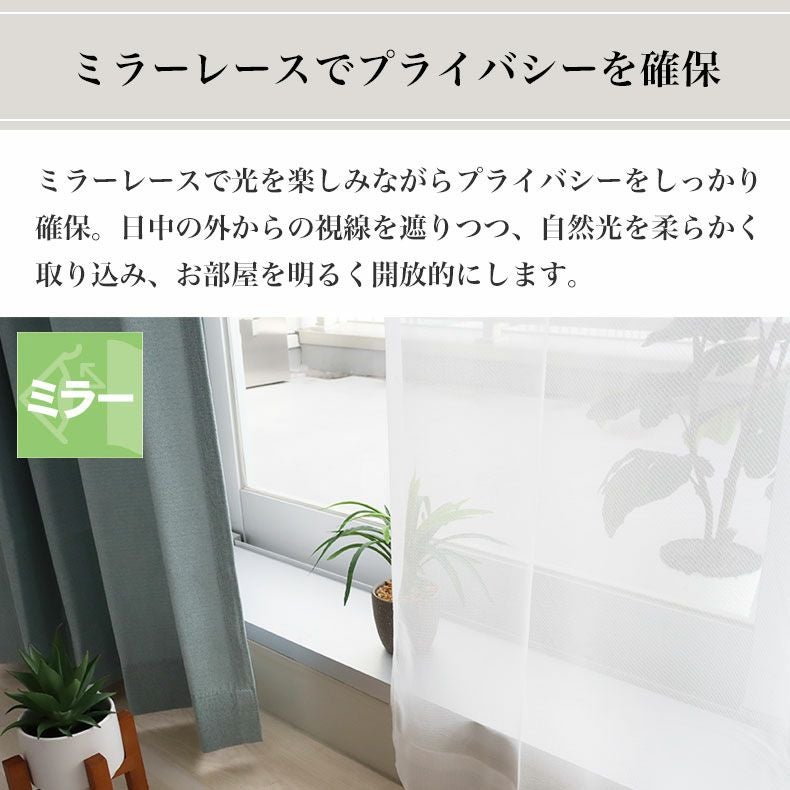 遮光 ミラー 4枚組みカーテンスマート2
