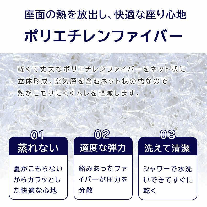 シートクッション | 40角 ダブルサポートファイバークッション エアロ