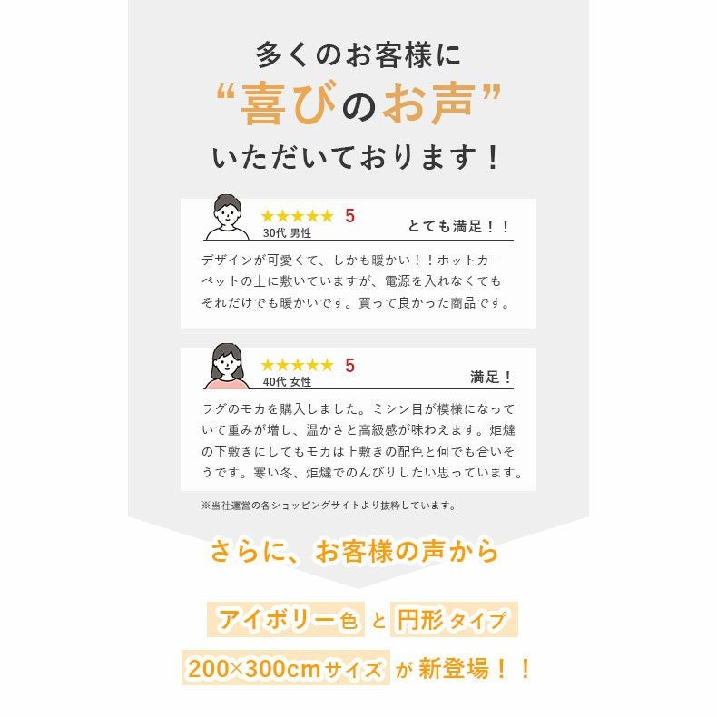 無地ラグ | 160円形 蓄熱ラグ フェリス
