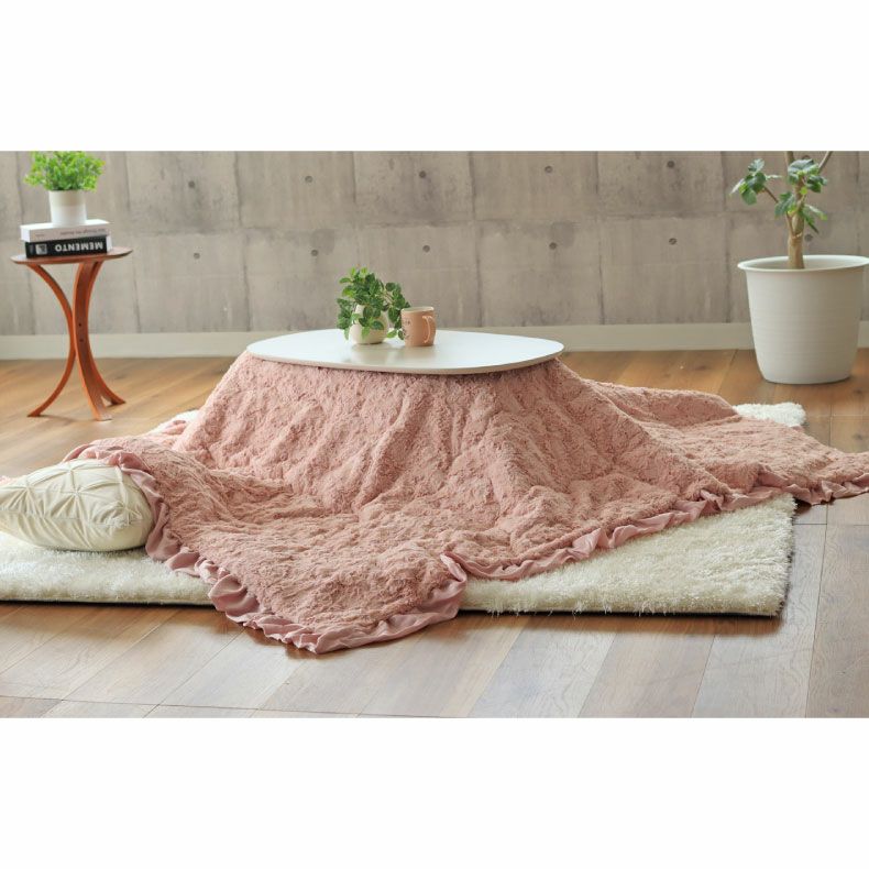 こたつ布団 | 190x190cm 薄掛けこたつ布団 フリル