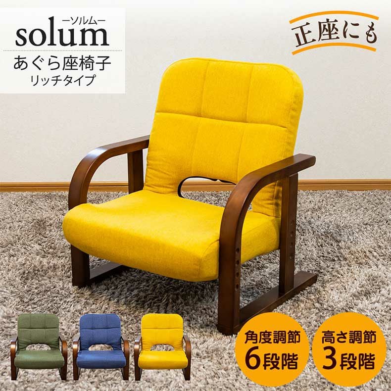 座椅子｜【通販限定】あぐら座椅子リッチタイプ ソルム
