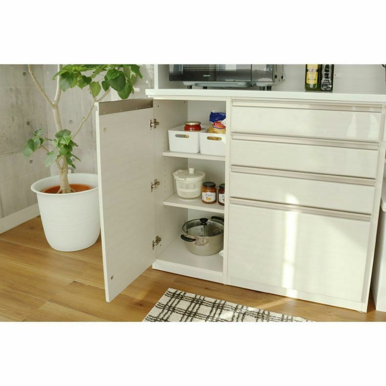 カウンター・キッチン収納 | 幅120cmカウンター 80ダスト 40左開 ネオ