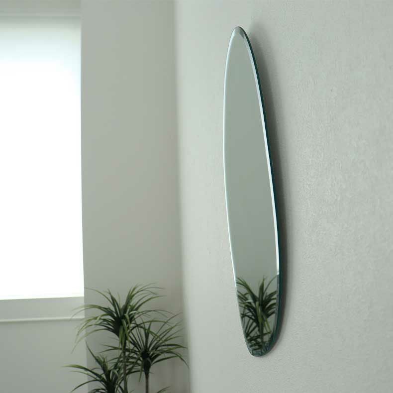 ミラー・コスメ収納 | ウォールミラー ウェーブ