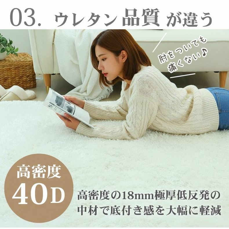 無地ラグ | 低反発ラグ シャンティア