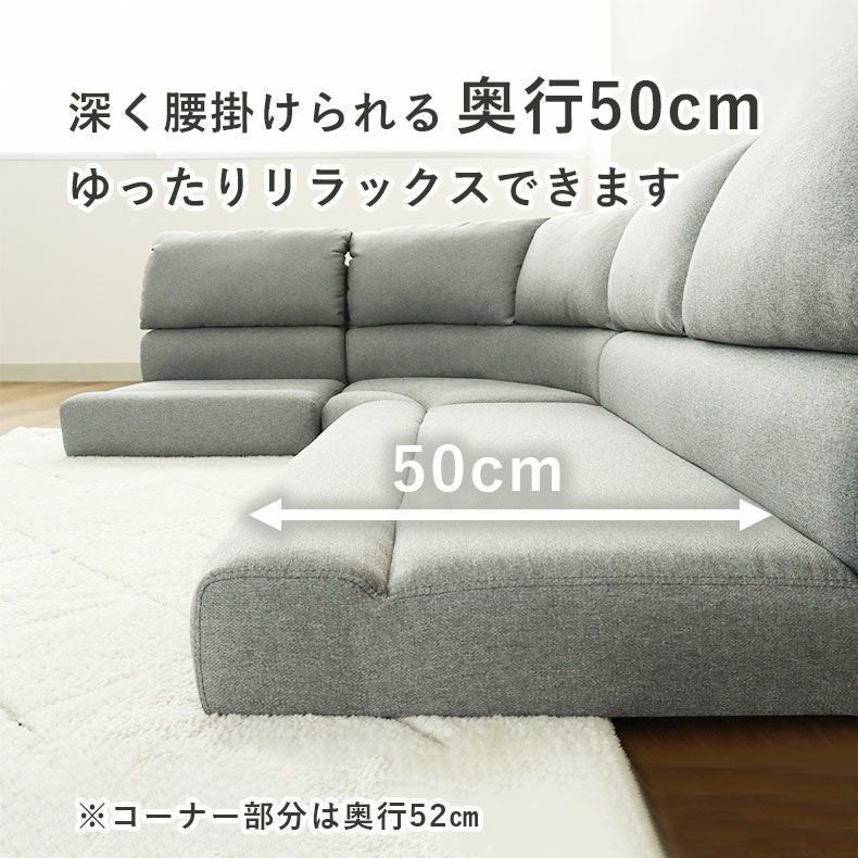 コーナー3点セット ソファ フラット