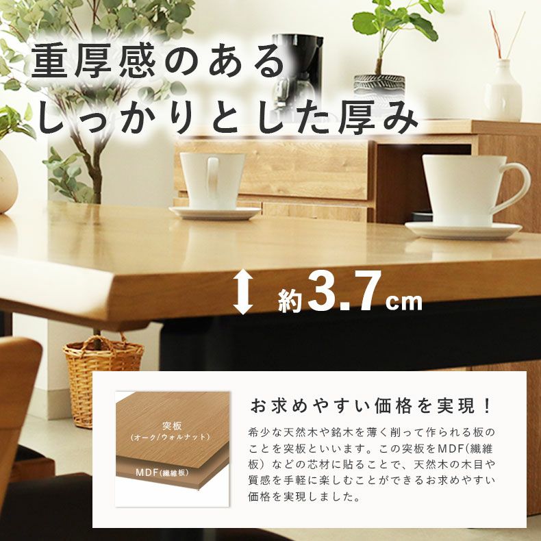 ダイニングテーブルセット4人用 | 4人用 幅140cm ダイニング5点セット ベルガー(波型)＆トレック