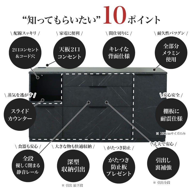 カウンター・キッチン収納 | メラミンキッチンカウンター アラスコ