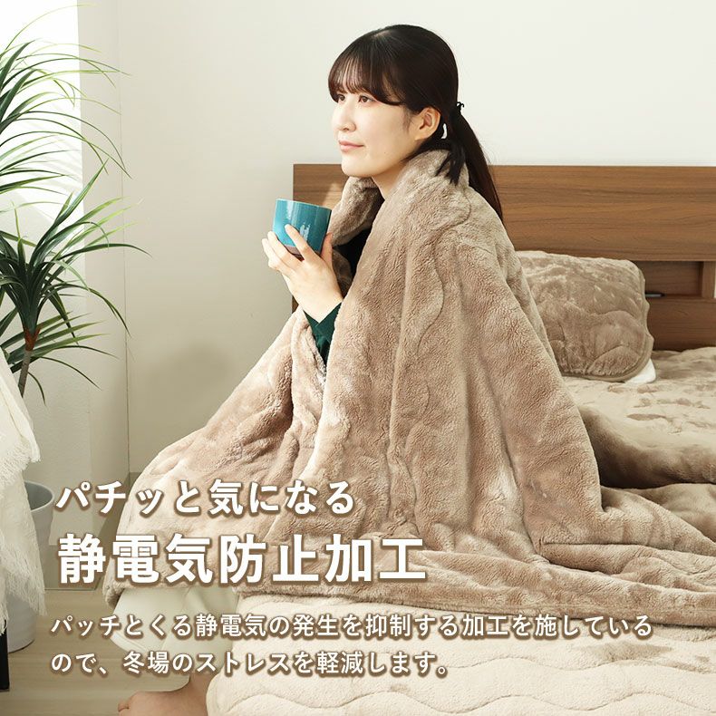 ダブル ダブル2枚合わせ毛布 マナヒートプラス