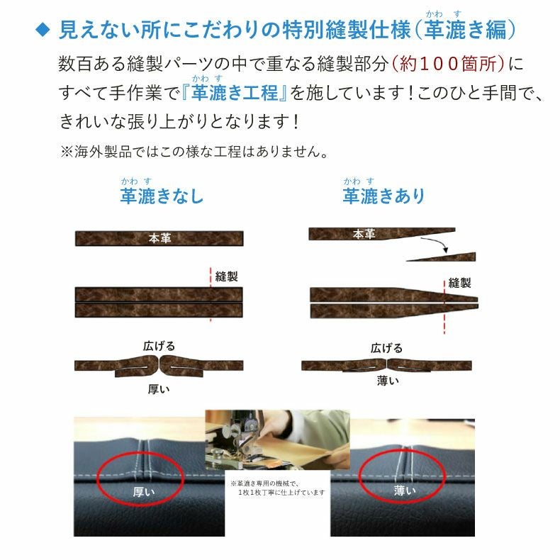 カリモク マナベオリジナル】 2.5人掛けソファ｜マーキュリー ストラダ革