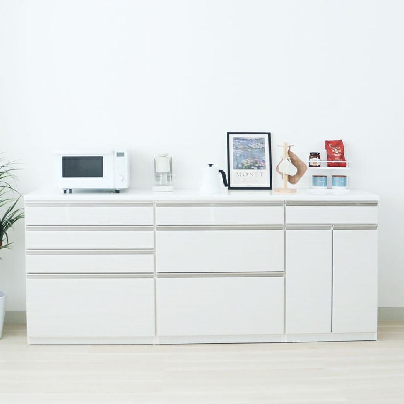 幅240cmカウンター 80四段引出 80三段引出x2 ネオ