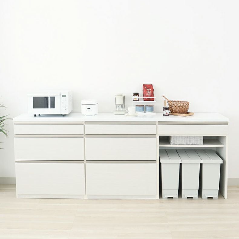 幅240cmカウンター 80四段引出 80三段引出x2 ネオ