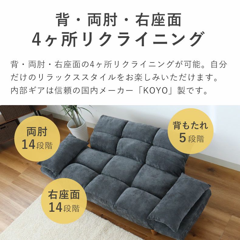 ラスト！値下げしました！　「 バレンティナ 」 二人掛けソファー (クッション付き) 2.5人掛けソファ デビュー077 座面高42cm BGY(2.5人掛けソファ BGY