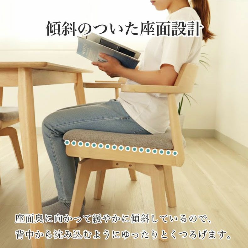 ダイニングチェア | 回転チェア2脚セット ハンク