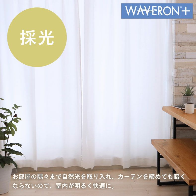 2枚入り 遮像 レースカーテン Wリード