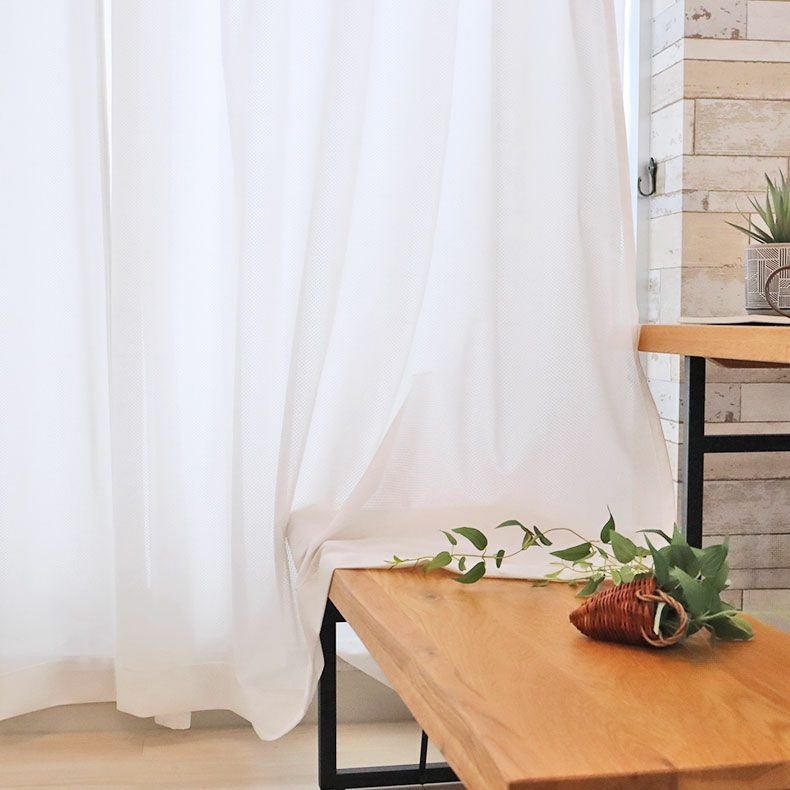 レースカーテン（薄地） | 2枚入り  遮像 レースカーテン Wリード