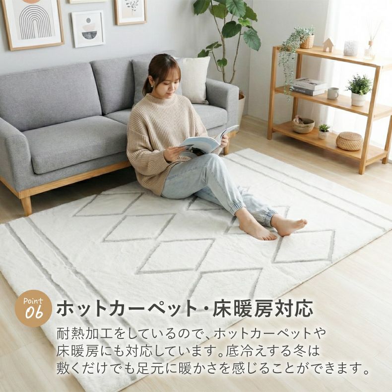 柄物・デザインラグ | ラグ カービングファー