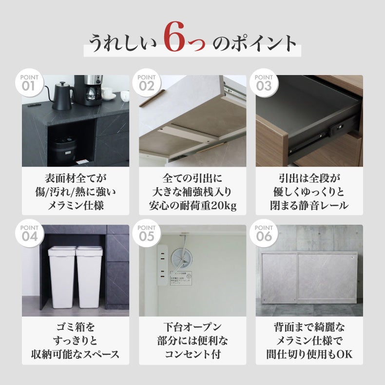 カウンター・キッチン収納 | メラミンキッチンカウンター アラスコダストタイプ
