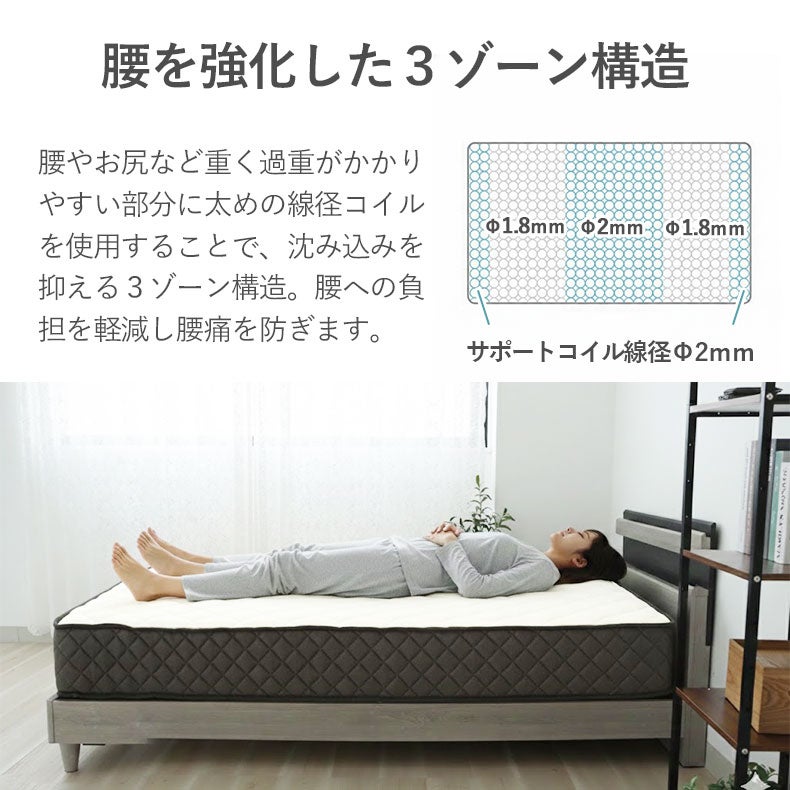 マットレス | ポケットコイルマットレス パフィーナ P10T-R(両面仕様)