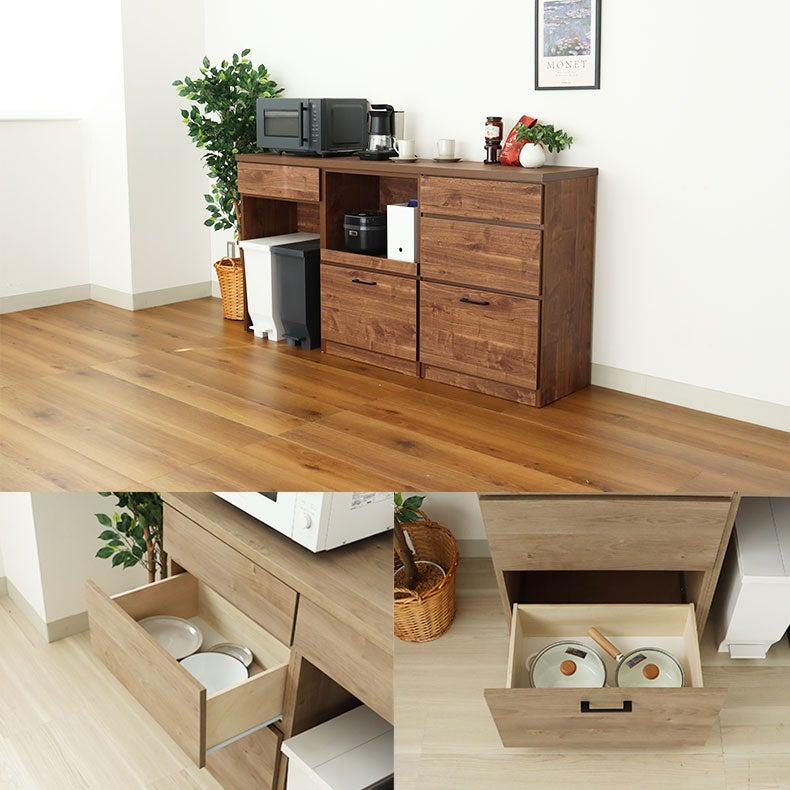 食器棚 | キッチンカウンター下台3杯引出 ピック