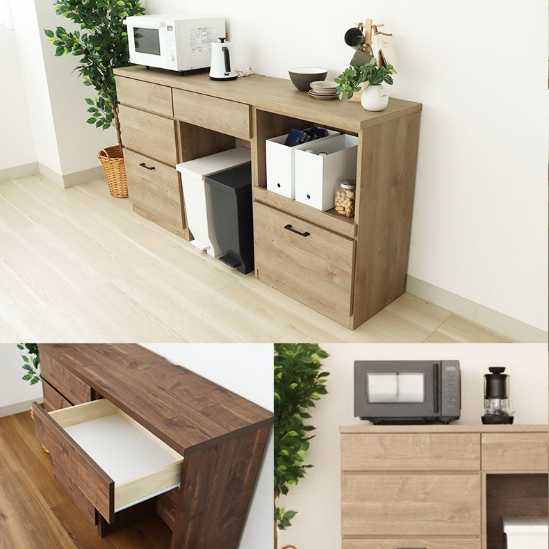 食器棚 | キッチンカウンター下台3杯引出 ピック