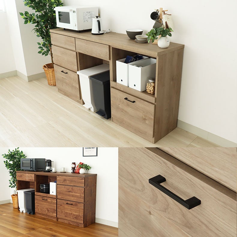 食器棚 | キッチンカウンター下台3杯引出 ピック