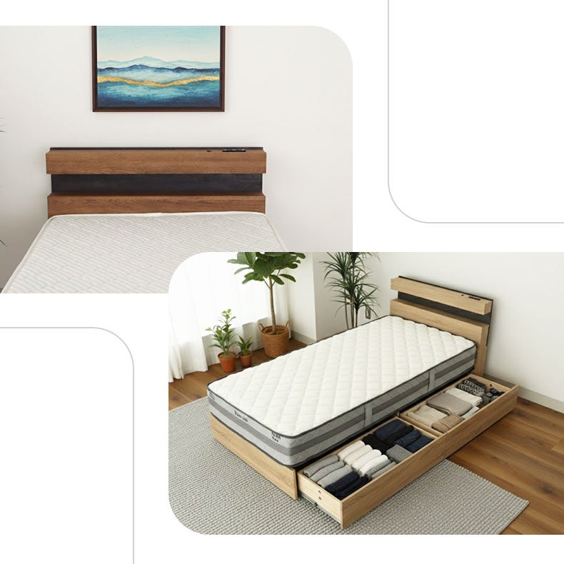 ベッドフレーム | ベッドフレーム 布床板&引出 アラル