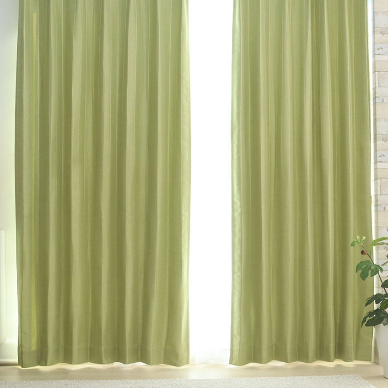 ドレープカーテン（厚地） | シンプルオーダーカーテン メタリックライン ブルー