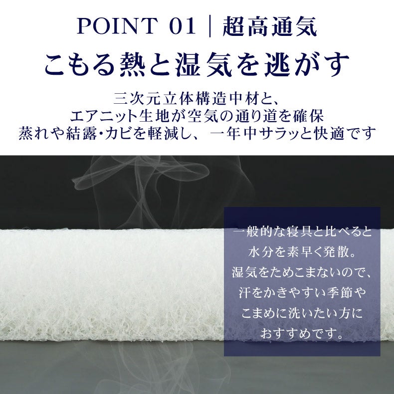 ウレタン・折りたたみマットレス | ウレタン・折りたたみマットレス｜シングルサイズ 通気性のいい洗えるマットレス エアロハイブリッド　防臭 高反発