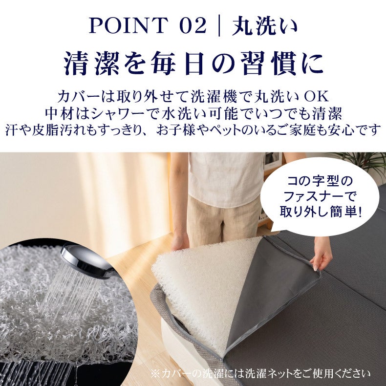 ウレタン・折りたたみマットレス | ウレタン・折りたたみマットレス｜シングルサイズ 通気性のいい洗えるマットレス エアロハイブリッド　防臭 高反発