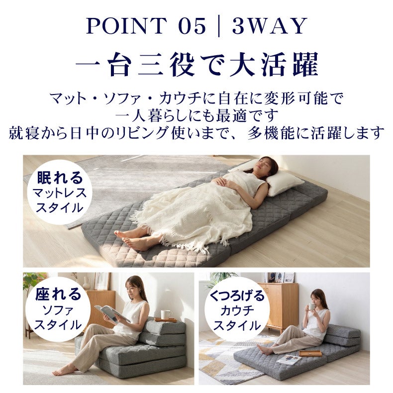 ウレタン・折りたたみマットレス | ウレタン・折りたたみマットレス｜シングルサイズ 通気性のいい洗えるマットレス エアロハイブリッド　防臭 高反発