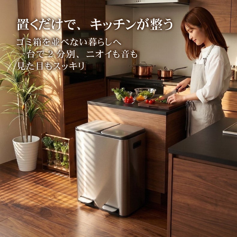 ゴミ箱・ダストボックス | ゴミ箱・ダストボックス｜60L ステンレス 分別ダストボックス レクト