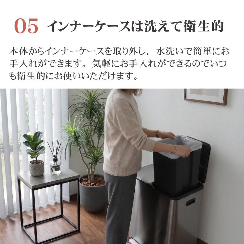 ゴミ箱・ダストボックス | ゴミ箱・ダストボックス｜60L ステンレス 分別ダストボックス レクト