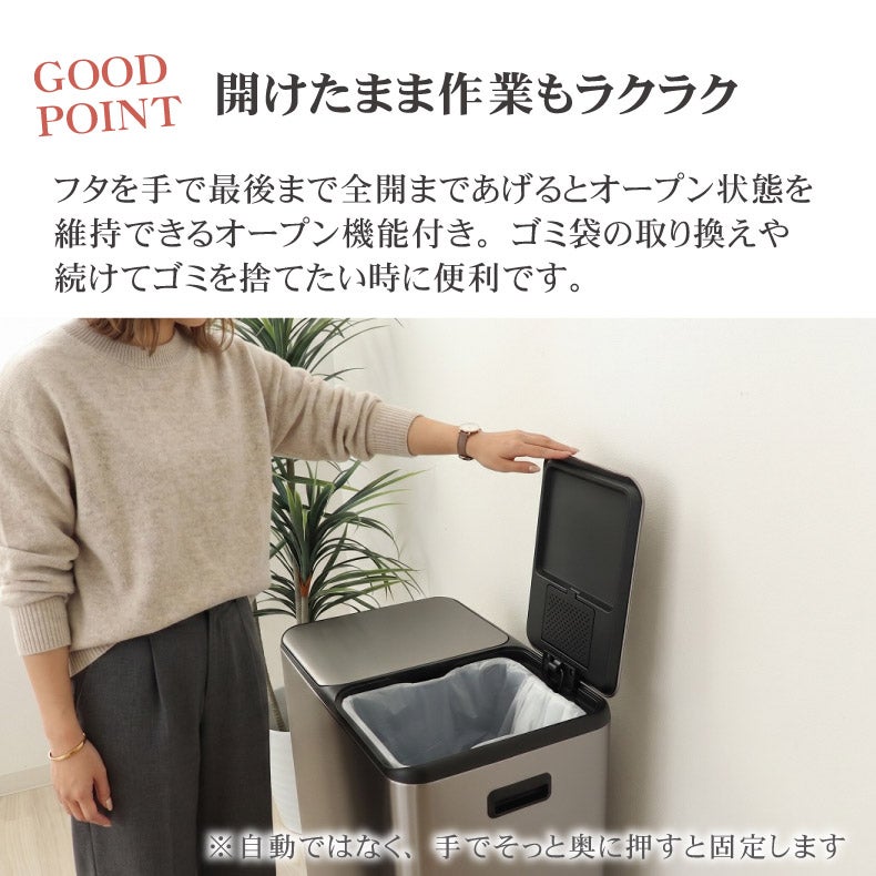 ゴミ箱・ダストボックス | ゴミ箱・ダストボックス｜60L ステンレス 分別ダストボックス レクト