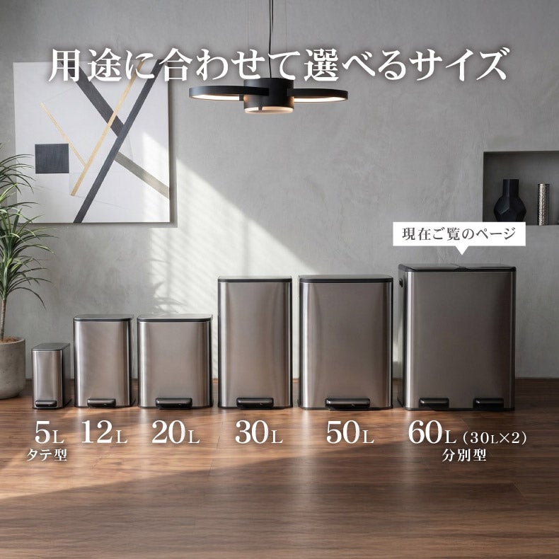 ゴミ箱・ダストボックス | ゴミ箱・ダストボックス｜60L ステンレス 分別ダストボックス レクト