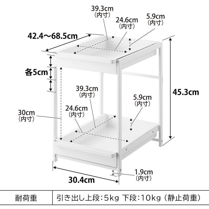 キッチンツール | シンク下スライドラック タワー