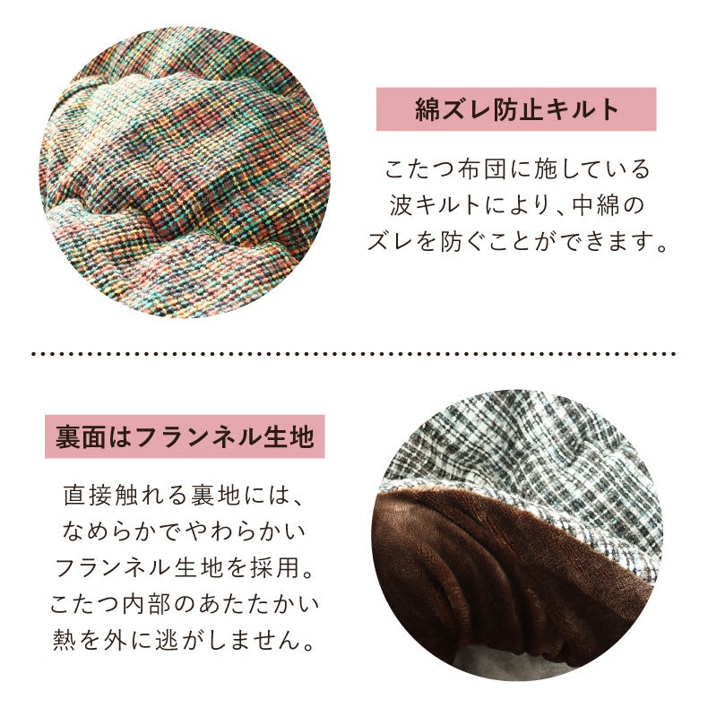こたつ布団 | 220cm円形こたつ厚掛布団 マルチニット