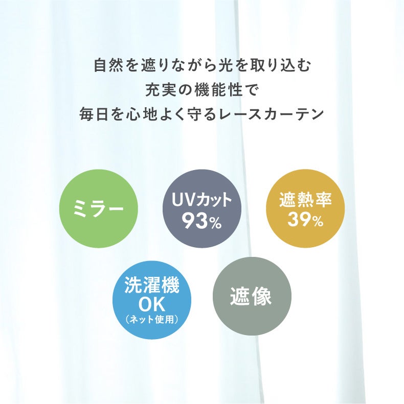 レースカーテン（薄地） | 2枚組み レースカーテン ミエナ