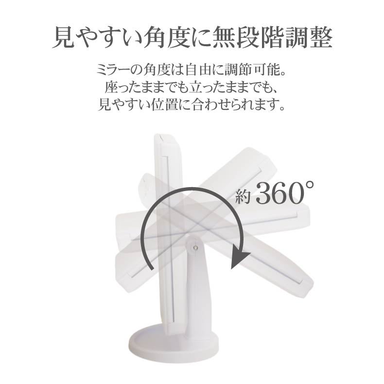ミラー・コスメ収納 | LED卓上ミラー エトワール