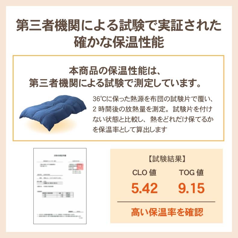 掛け布団・羽毛布団 | シングルロング 立体羽根掛け布団 ネイティブブレンドダウン WDG20