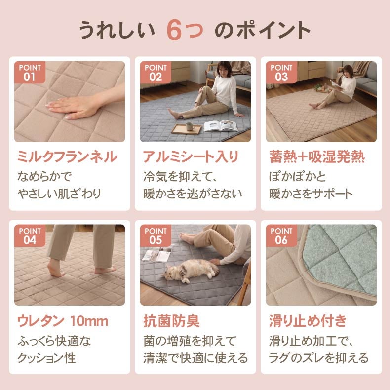 無地ラグ | 断熱アルミシートラグ マナヒート