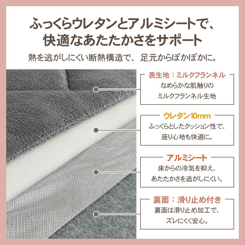 無地ラグ | 断熱アルミシートラグ マナヒート