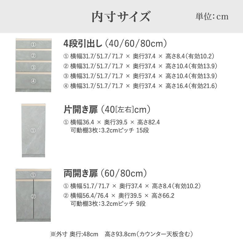 組み合わせ食器棚 | 天板 ヴァリエ